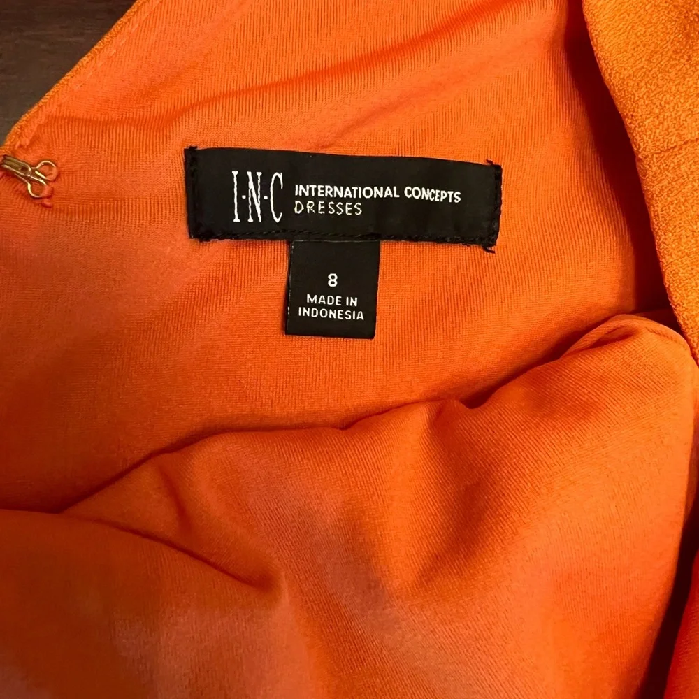 NWT - INC International Concepts –Size 8 Orange Sleeveless V-neck Jumpsuit - Picture 11 of 11